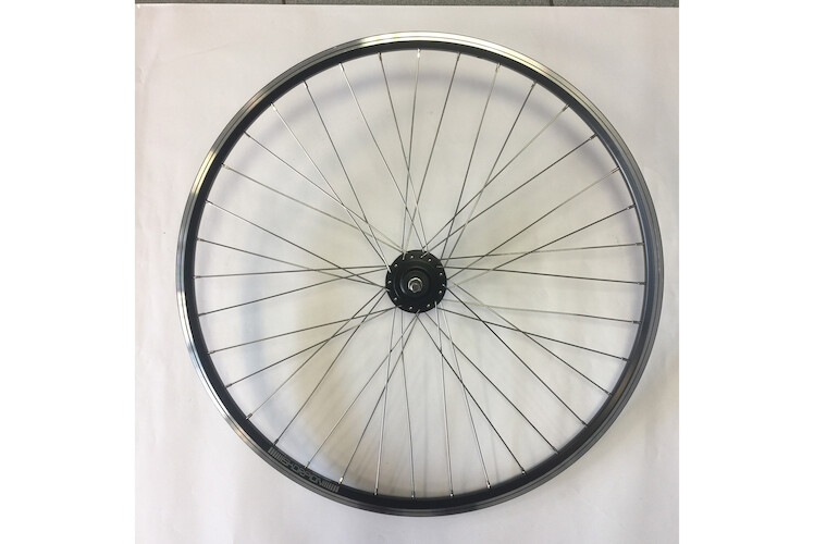 Parts Voorwiel met Naafdynamo Zwart 28" Dubbelwandig met Inox Spaken