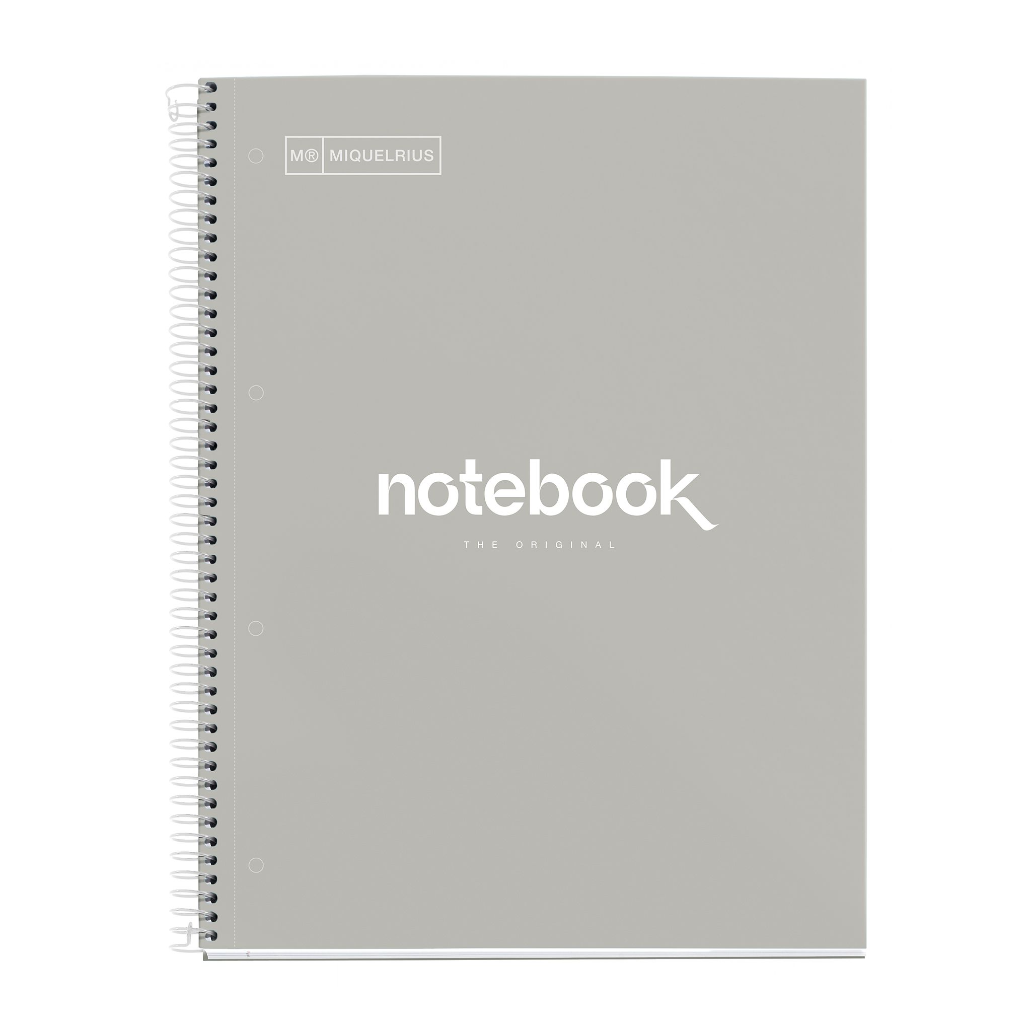 Miquelrius Notebook Emotions A4 Geruit 80 vel Spiraal Grijs