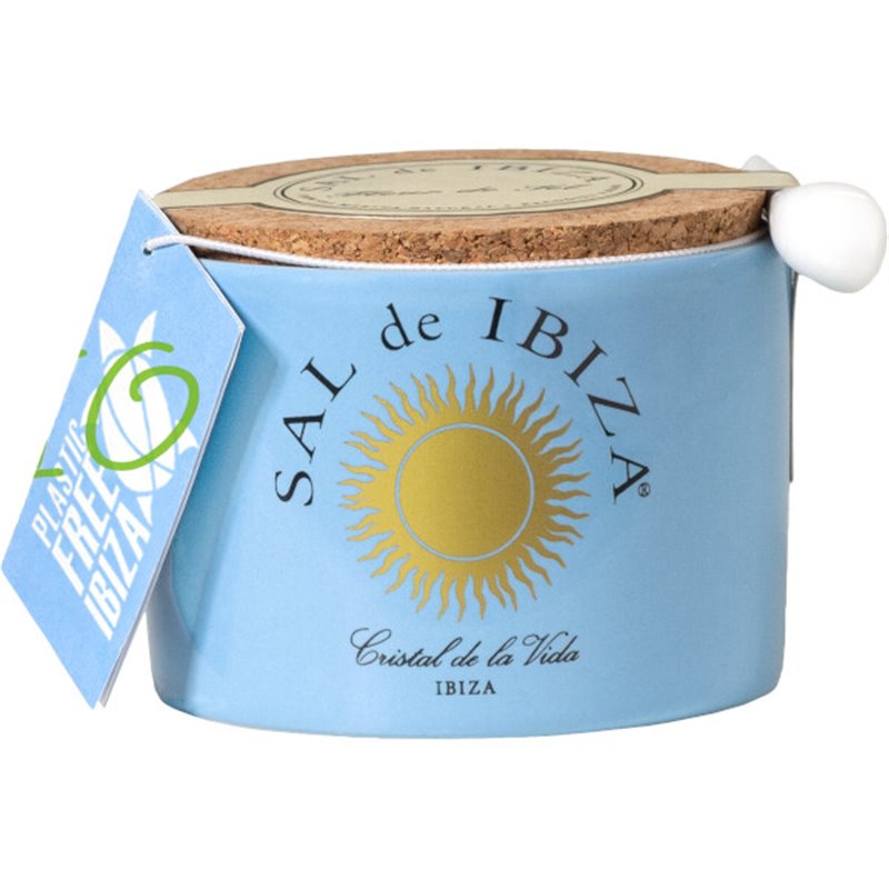 Sal de Ibiza Fleur de Sel Limited Edition Mar Blu 150g - Keramische Pot