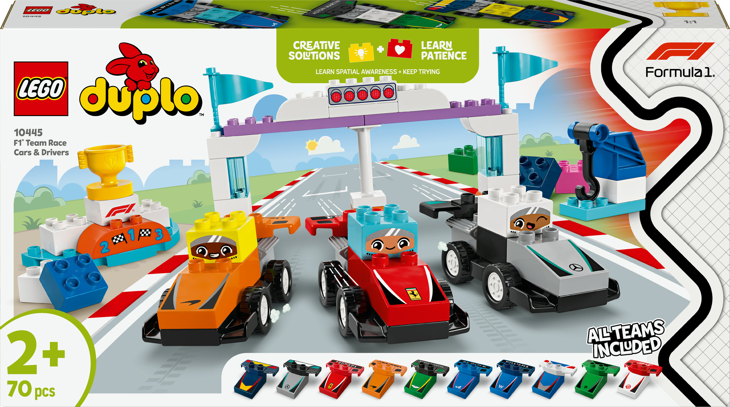 LEGO Duplo Stad  10445 F1 Team Racewagens en Coureurs
