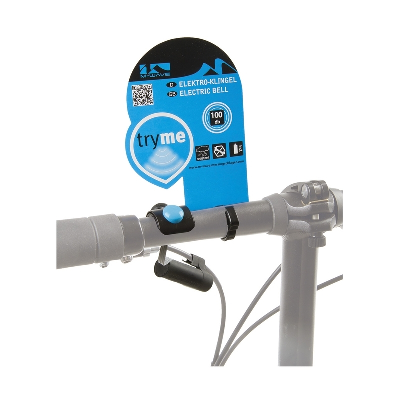 M-Wave Elektronische Fietsbel 100 db Waterproof (22.2-31.8 mm)