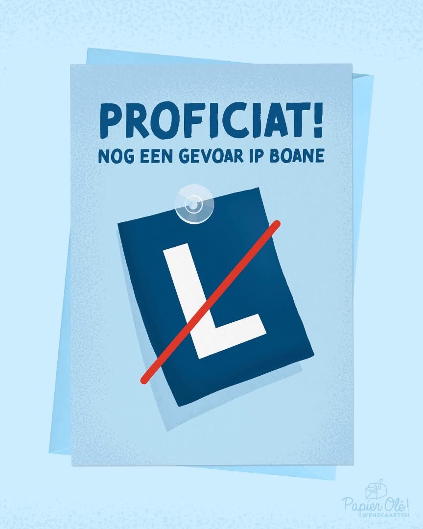 Papier Olé Wenskaart Proficiat! Nog een gevoar ip boane