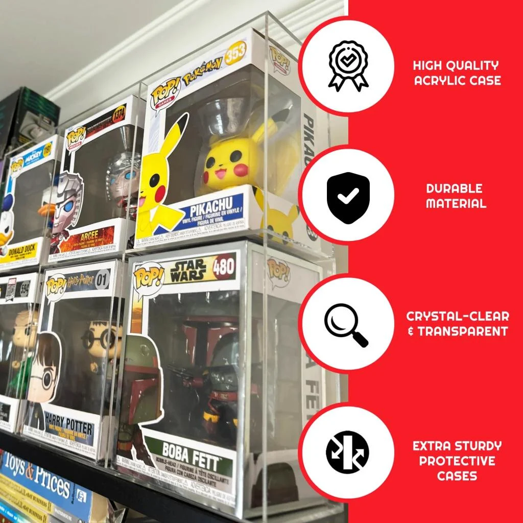Evoretro 6 slots Acrylic Display Case for Funko Pop!