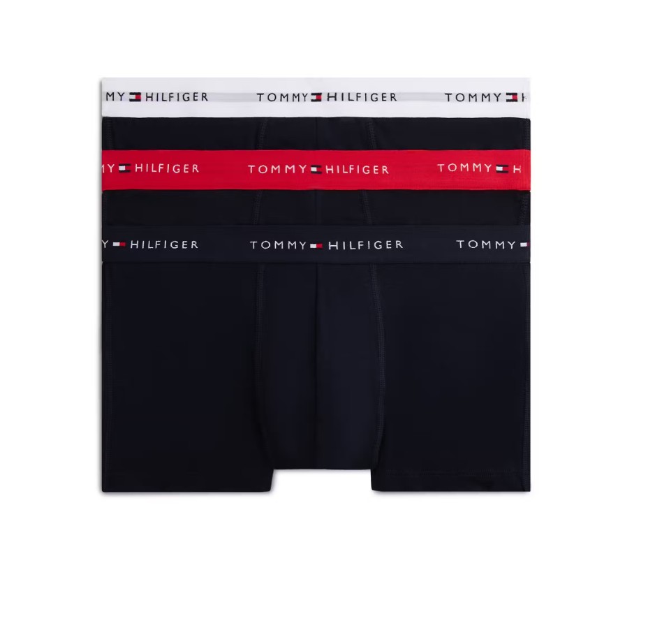 Tommy Hilfiger Boxershort Heren 3 stuks Primary Red/White/Desert Sky - small