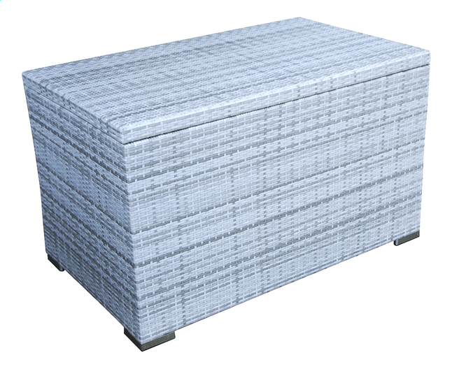 Manto Kussenbox Wicker met Alu Frame Lichtgrijs - 121 x 73 x 73 cm