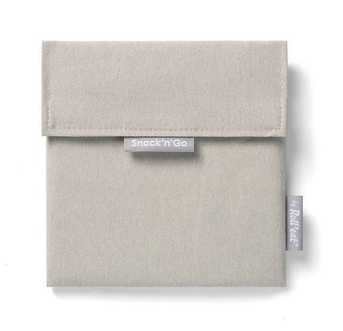 Snack'n'Go Snackzakje Herbruikbaar Nature Sandstone  - 18x18 cm - by Roll'eat