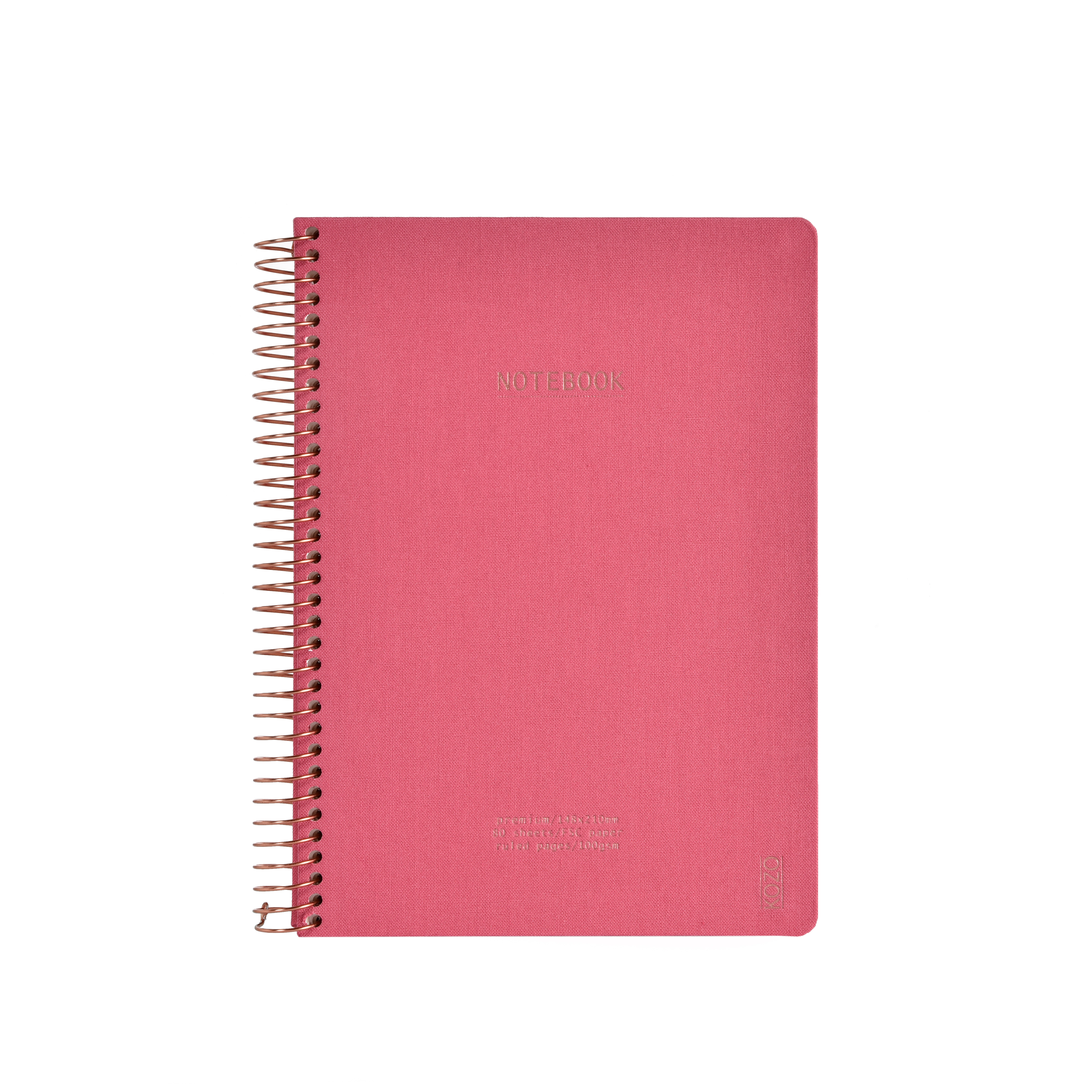 KOZO Notebook A5 Premium Guava Pink Spiraal Gelijnd 80 vel