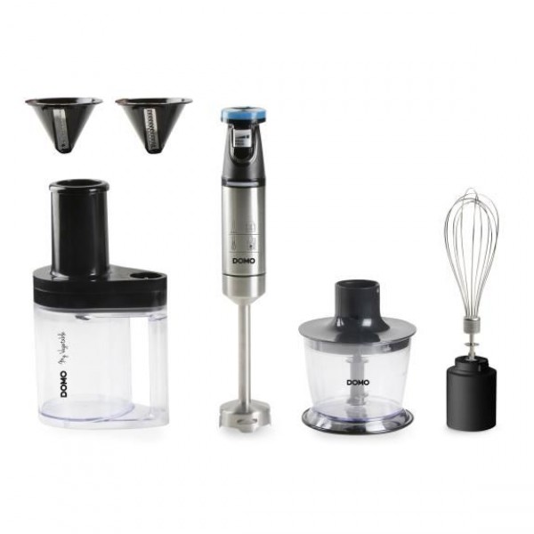 Domo DO9254M, Staafmixerset My Vegetable 800 W. 4 in 1 met spiraalsnijder