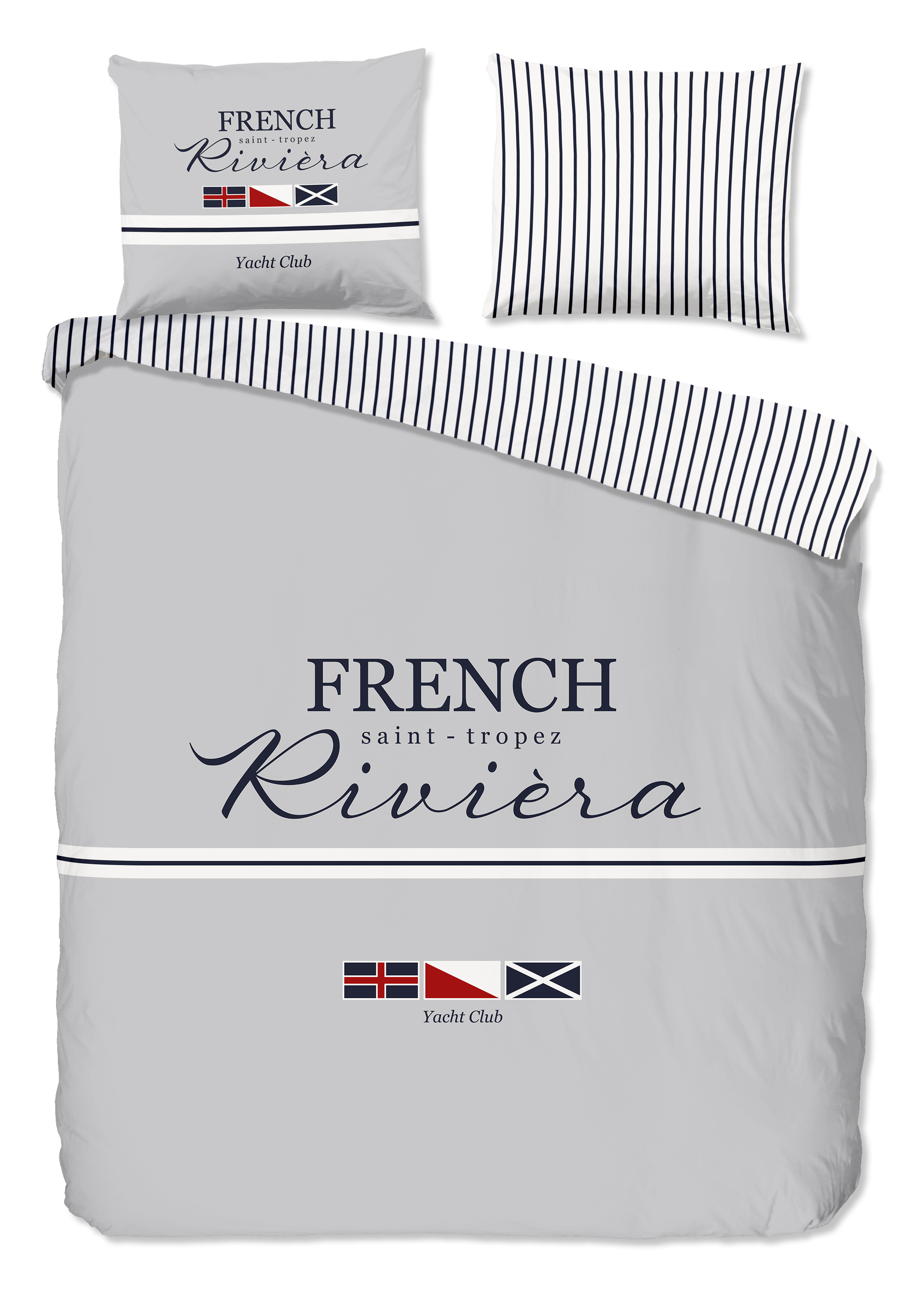 Pure Luxury Dekbedovertrekset French 240x220 cm Microvezel Grijs