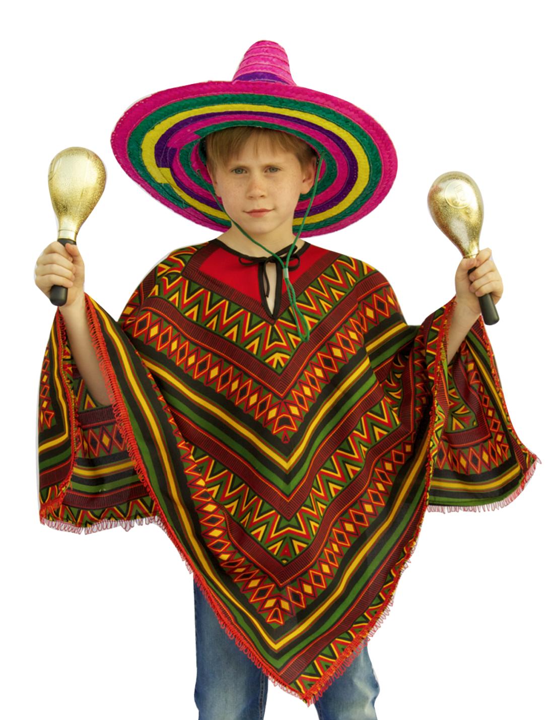 Mexicaanse Poncho, Zonder Hoed En Samba Ballen