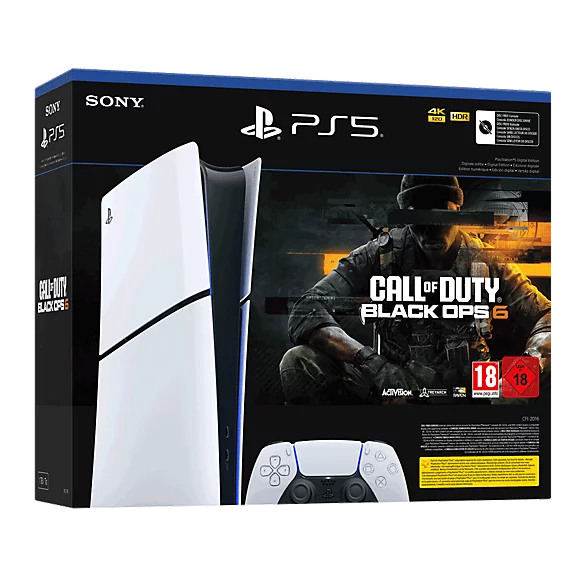 PS5 Console Digital Slim Black + Game Call of Duty Black Ops 6