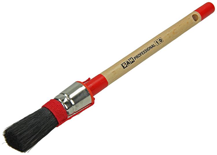 SAM Ronde Verfborstel S311 Nr. 10 Houten Steel met Blauw - Zwart Haar