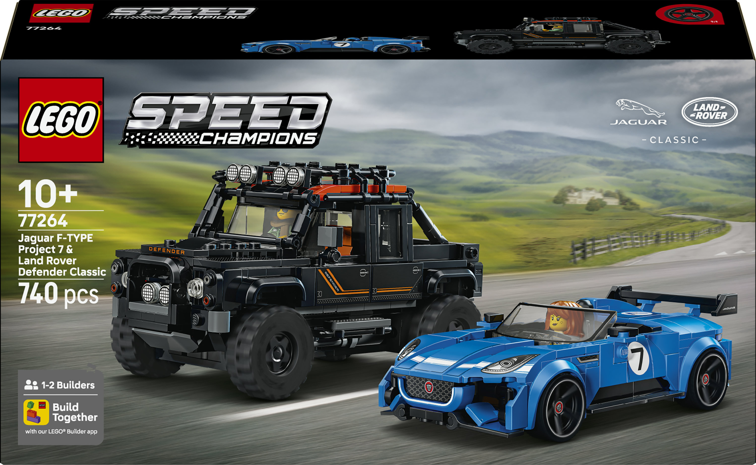 Lego Speed Champions 77264 Jaguar Project 7 en Land Rover Defender