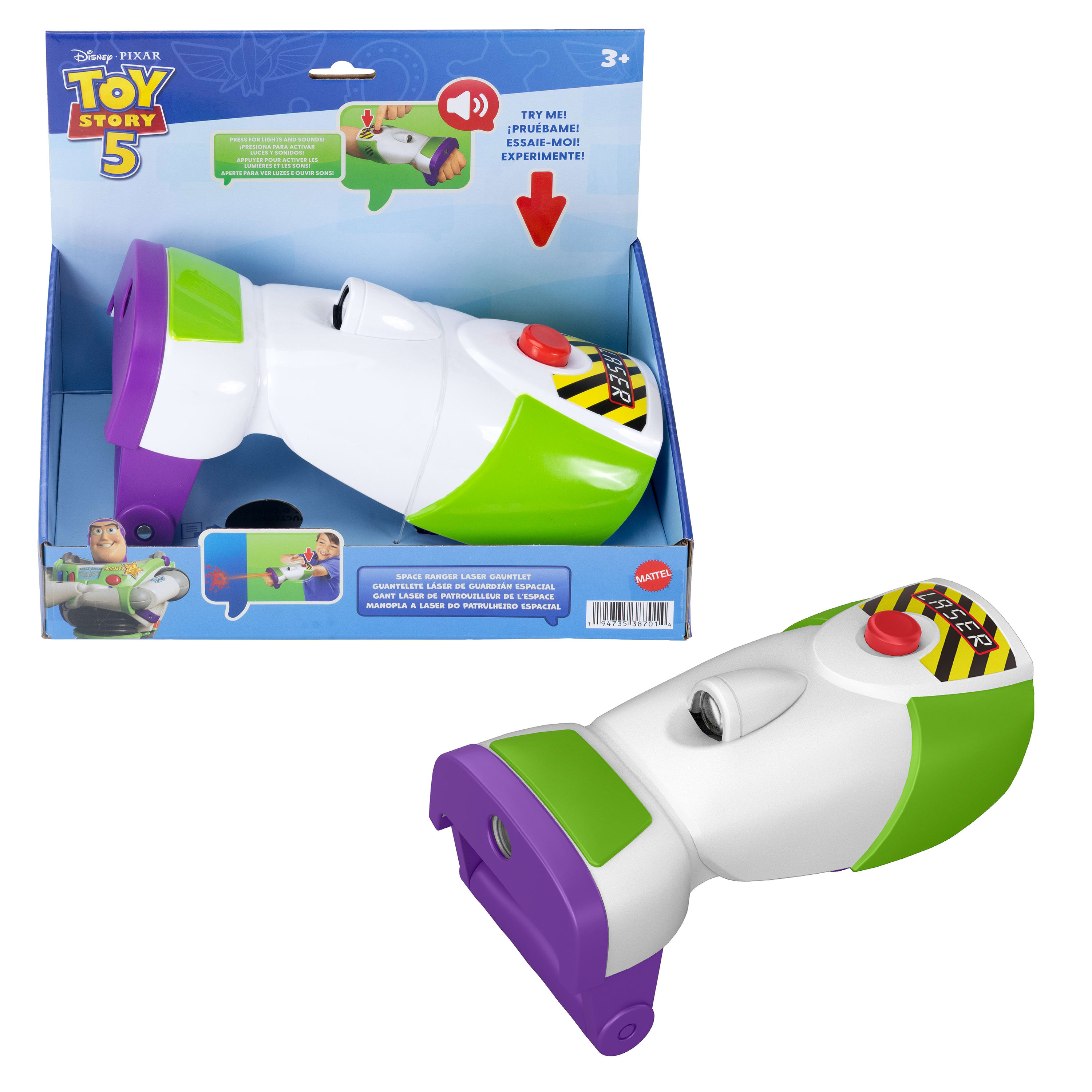 Toy Story 5 - Space Ranger Laserhandschoen, schiet schijven, licht en geluid