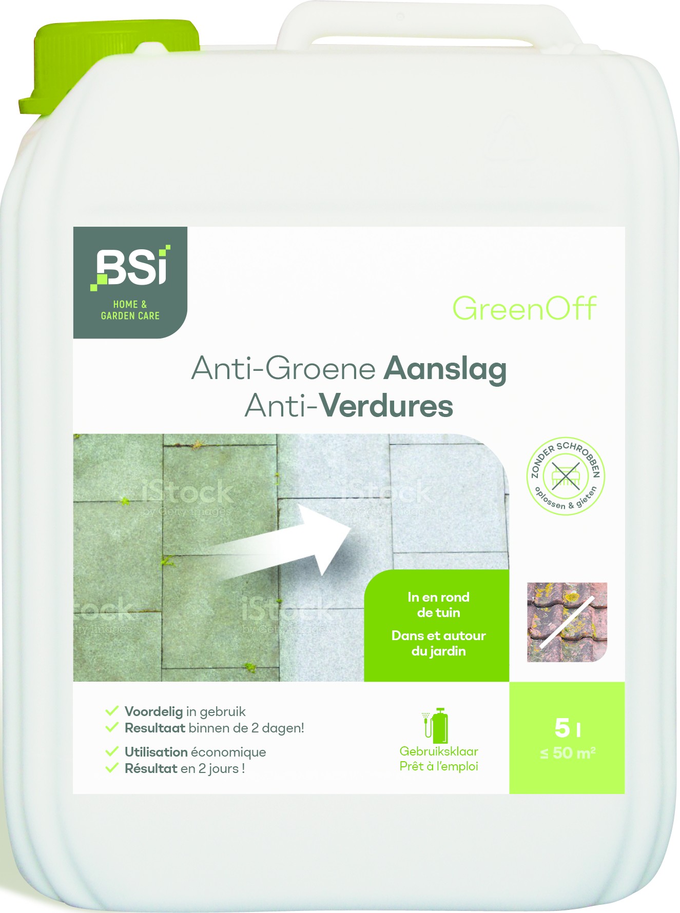 BSI Anti-Groene Aanslag 5l klaar voor Gebruik - tegen groene Algen