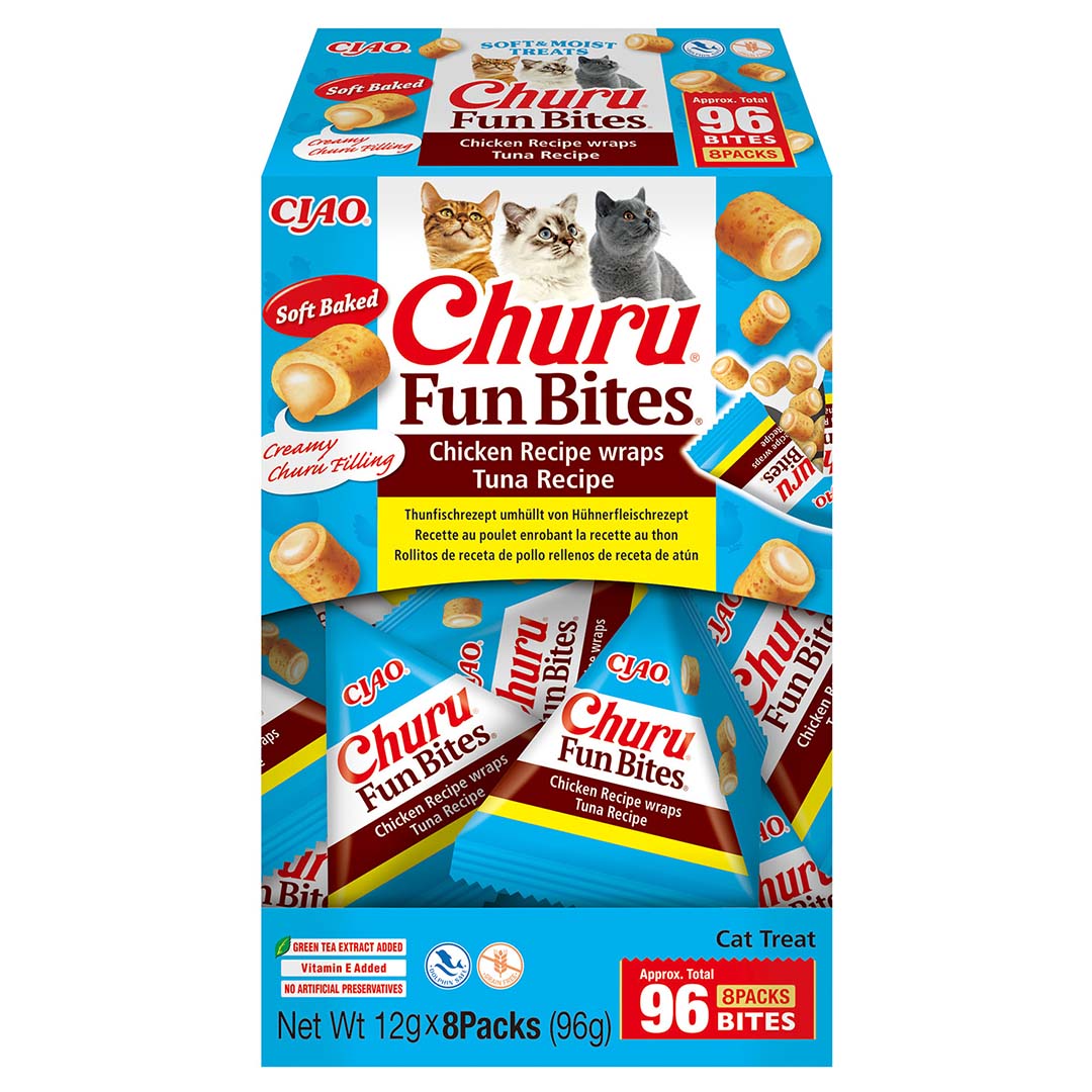Ciao Churu Fun Bites Wrap Kattensnack Kip & Tonijn 8x 12 g