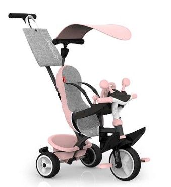 Smoby Driewieler Baby Driver Roze