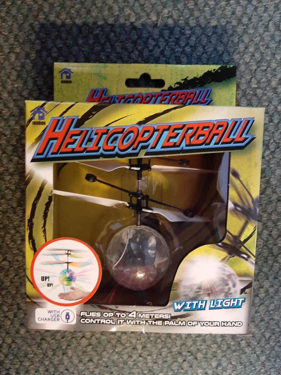 Helikopterball met Licht, besturing via de handbeweging, USB opladen
