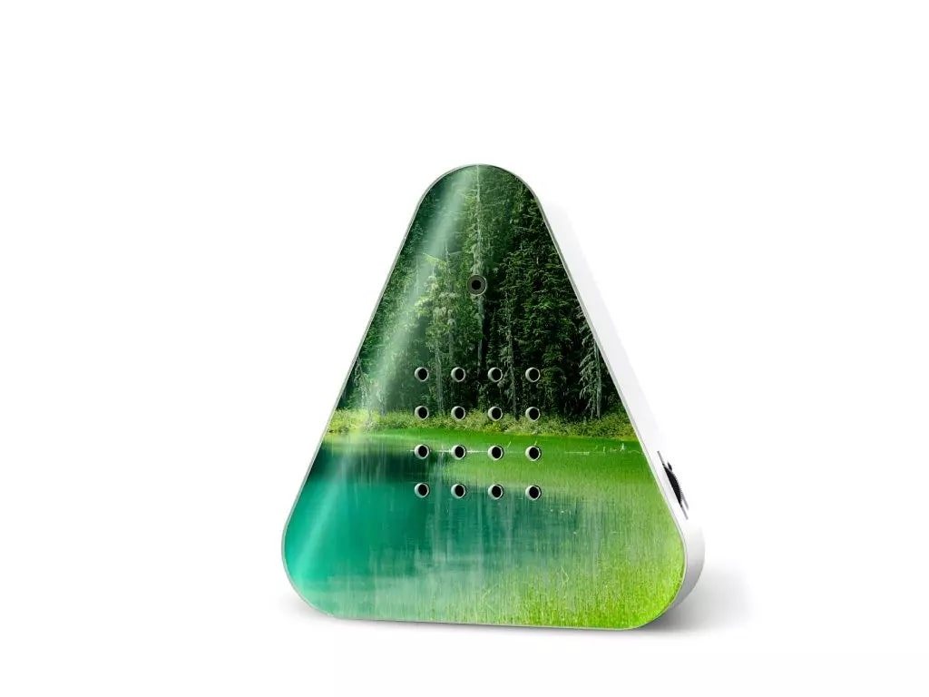 Relaxound Lakesidebox Forest Lake - Box met Natuurgeluiden 2 min. - 11x2.8x11.8 cm - met Bewegingssensor - Oplaadbaar via micro-USB (incl.) - Wit/Print