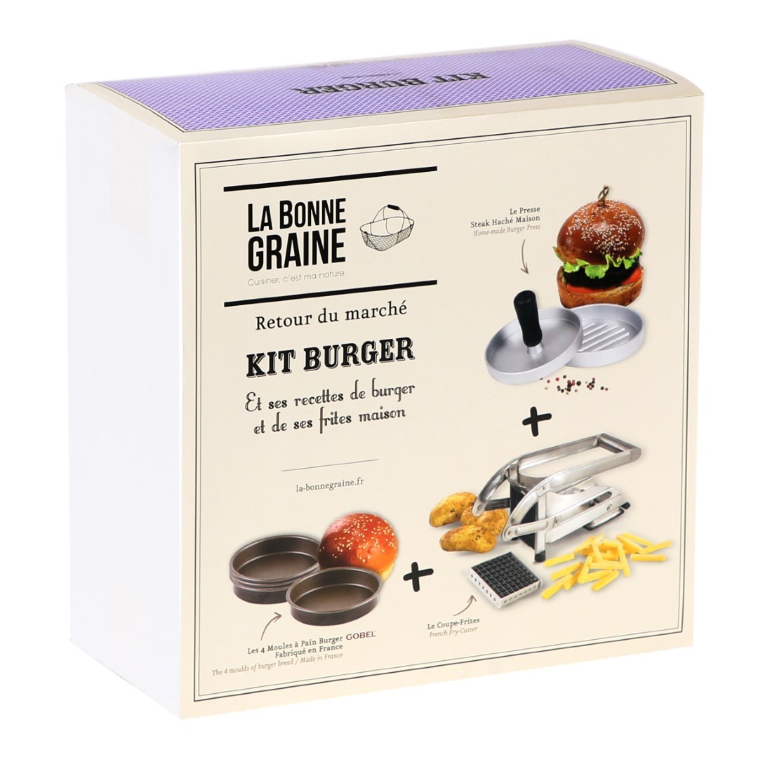 Louis Tellier Hamburgerset La Bonne Graine - Hamburgerpers/4 Broodvormpjes/Frietsnijder