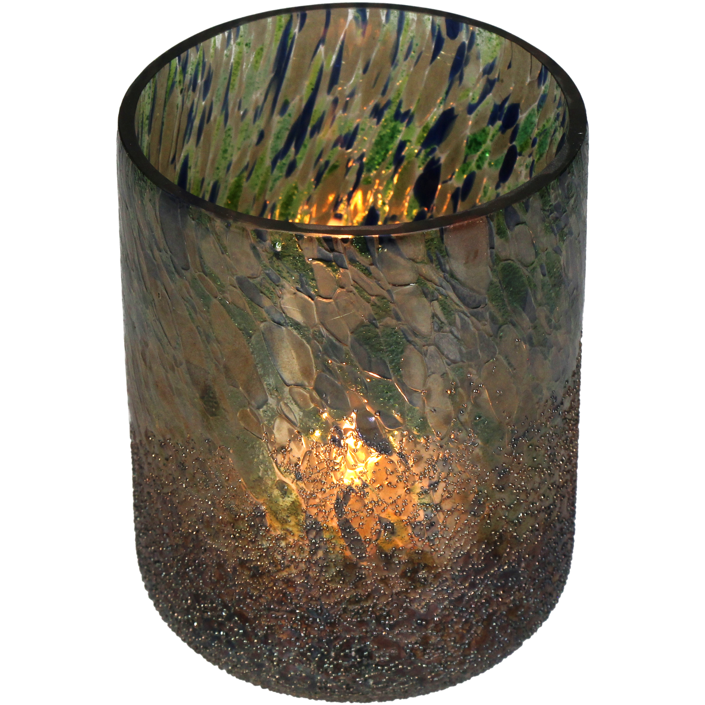Theelichthouder Glas Goud 7x10 cm