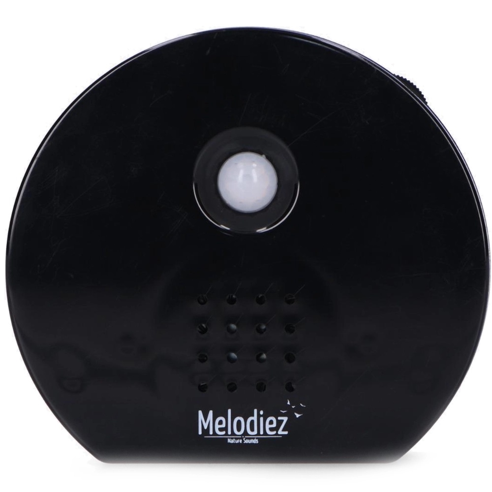 Melodiez Nature Box Zwart - Box met Natuurgeluiden 40/80/120 sec. - 9x1.5x10 cm - met Bewegingssensor - op Batterijen (incl.)