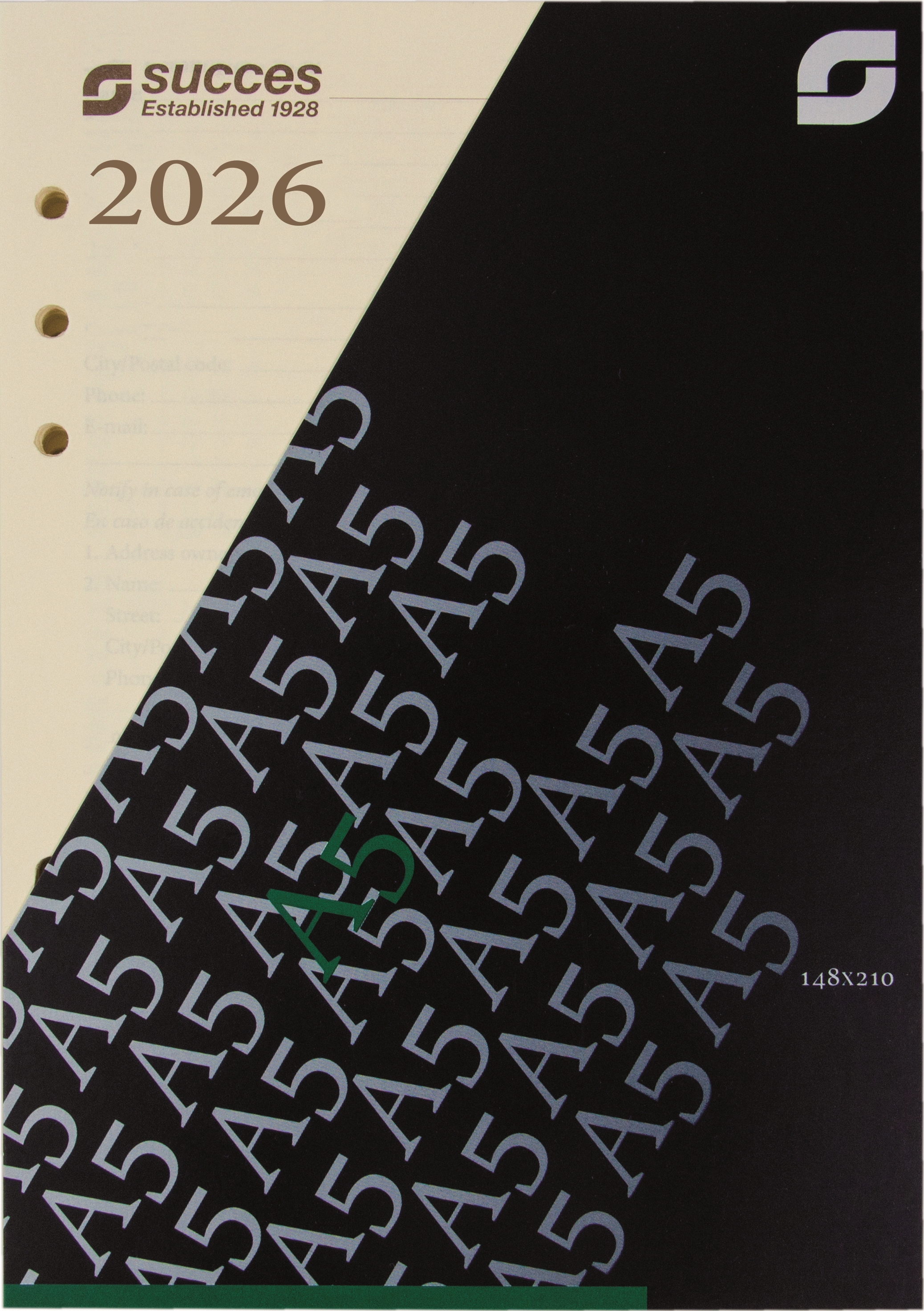 Succes Jaarinhoud 2026 A5 Executive 1week/2pag Internationaal Wit