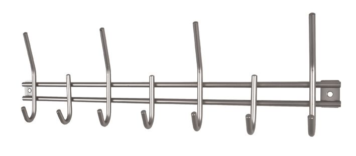 Wandkapstok Carlos 54x5x16 cm Roestvrij Staal met 7 Haken