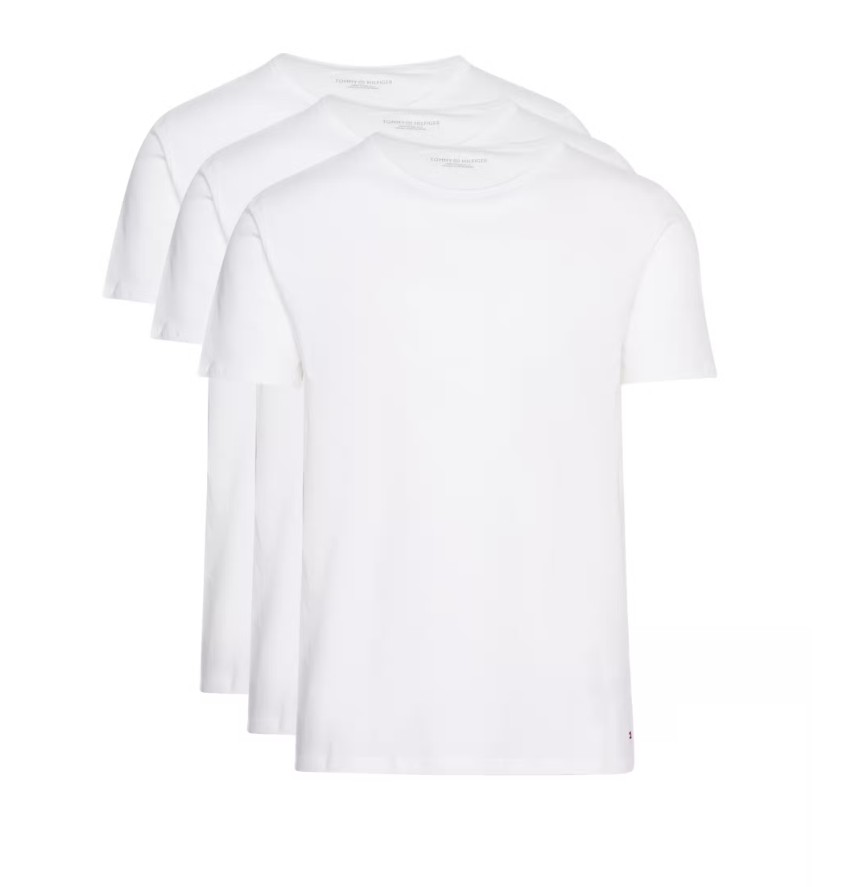 Tommy Hilfiger T-shirt Heren Km 3 stuks White/White/White