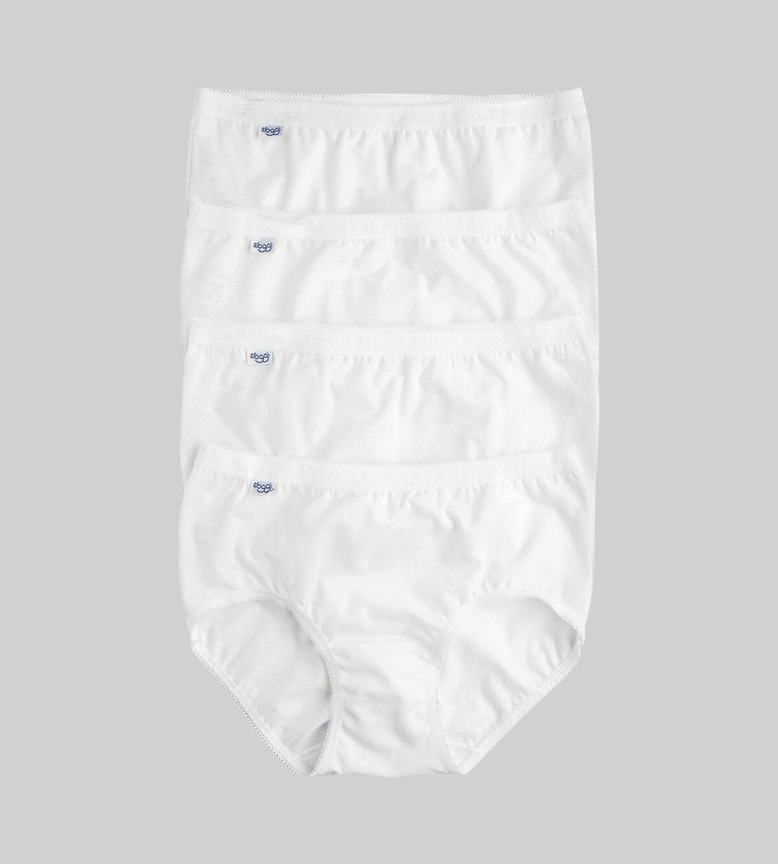 Sloggi Slip Basic Midi Dames 3+1 gratis Wit maat 48
