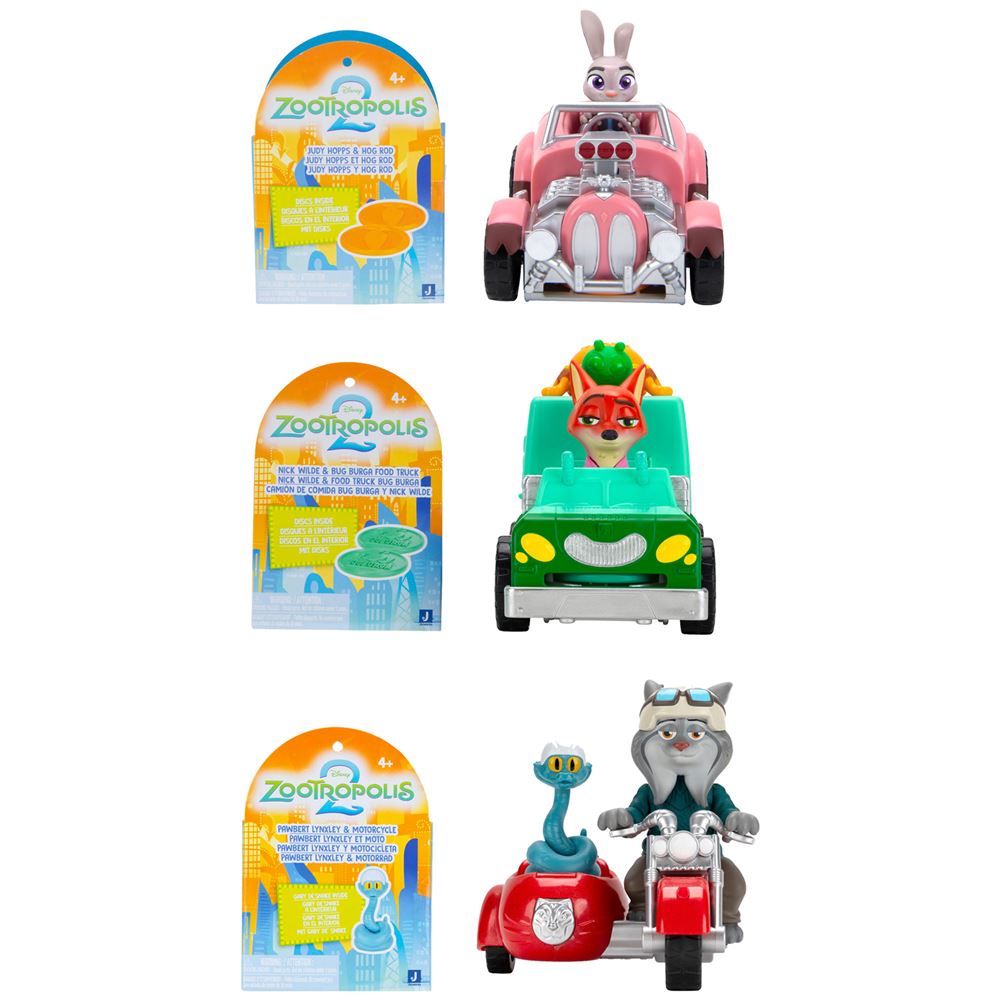 Zootropolis 2 - Kleine voertuigen met figuur 3 ass, prijs per blister