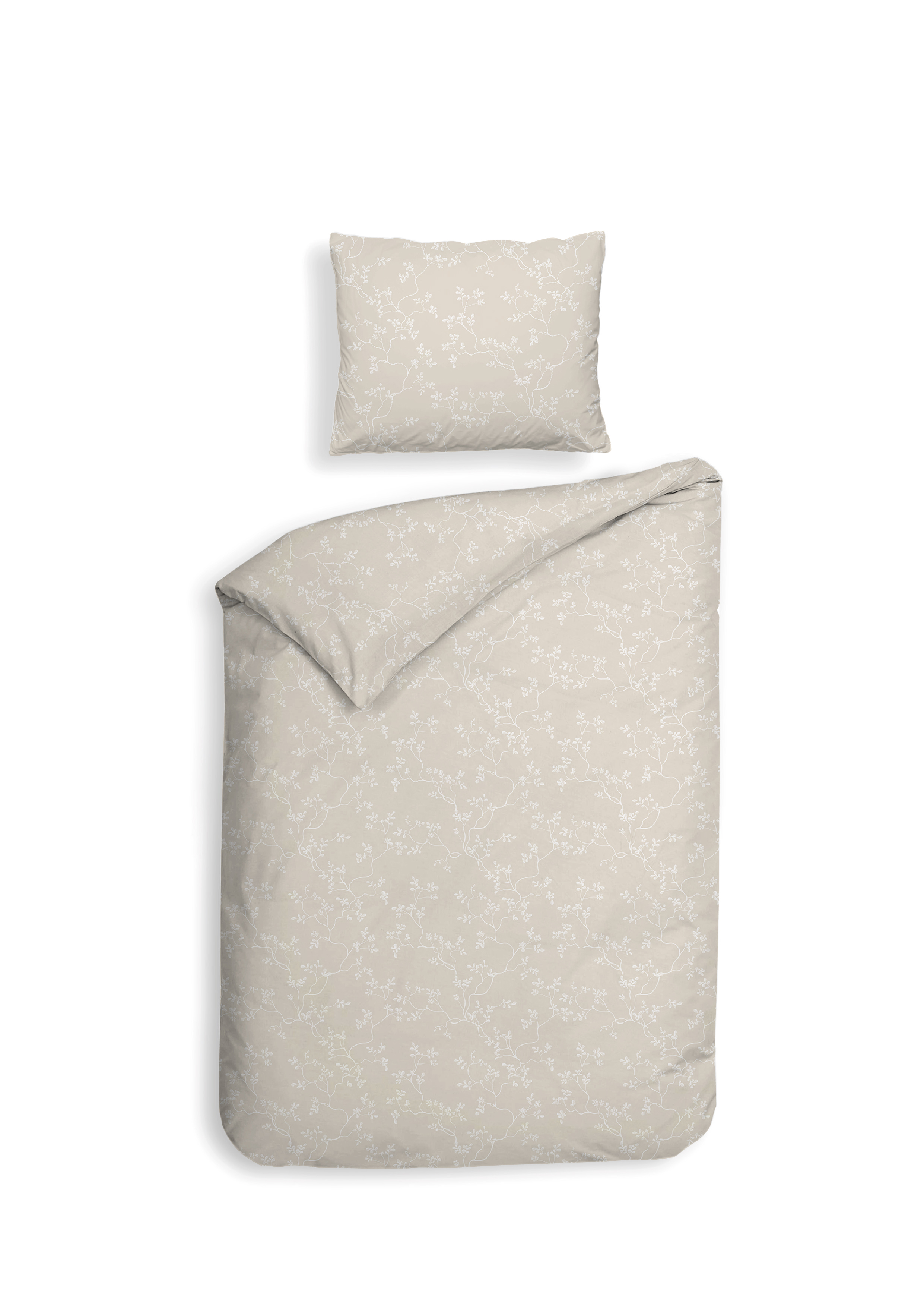 Heckettlane Dekbedovertrekset Alloro 140x220 cm Flanel Desert Sand