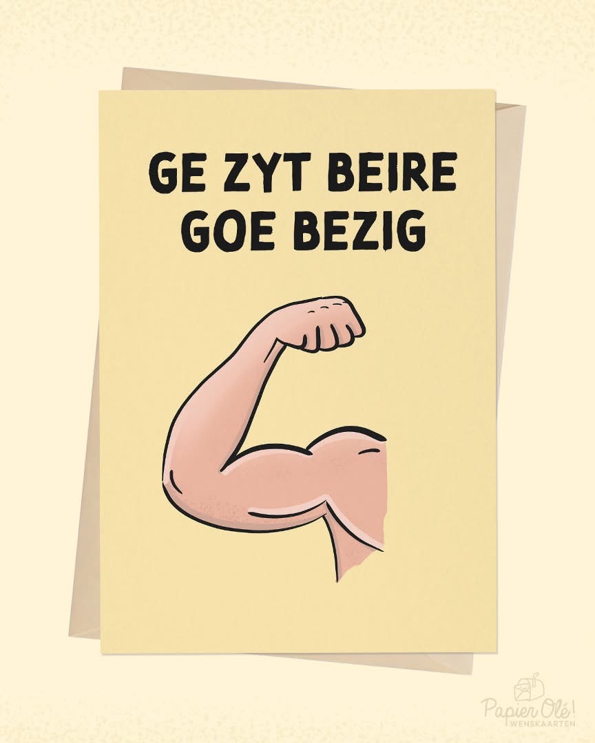 Papier Olé Wenskaart Gie zyt beire goe bezig!