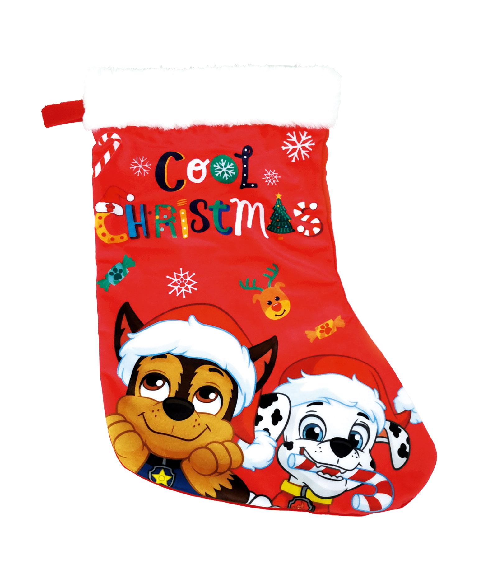 Paw Patrol Kerstsok Rood 42cm