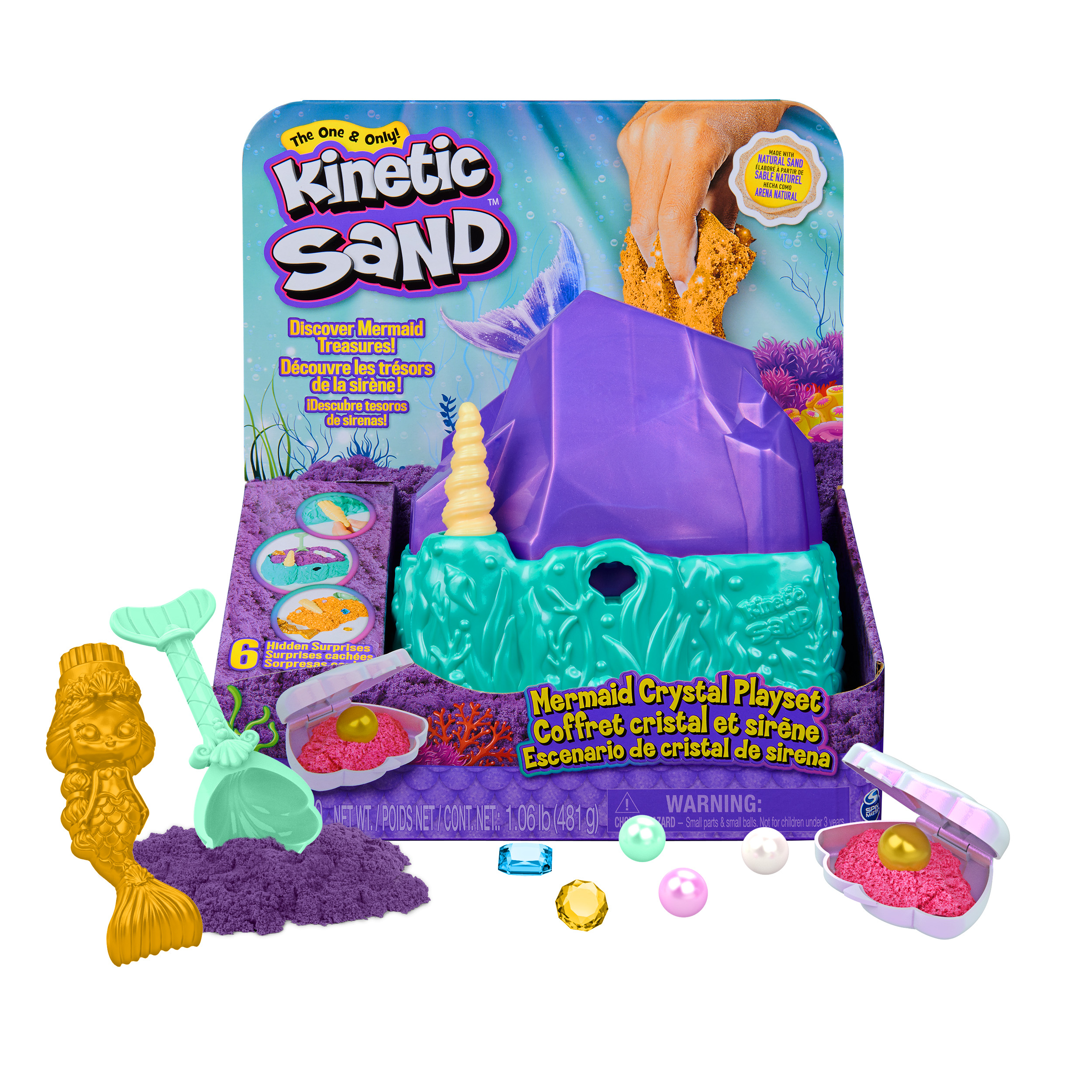 Kinetic Sand - Mermaid Crystal Playset