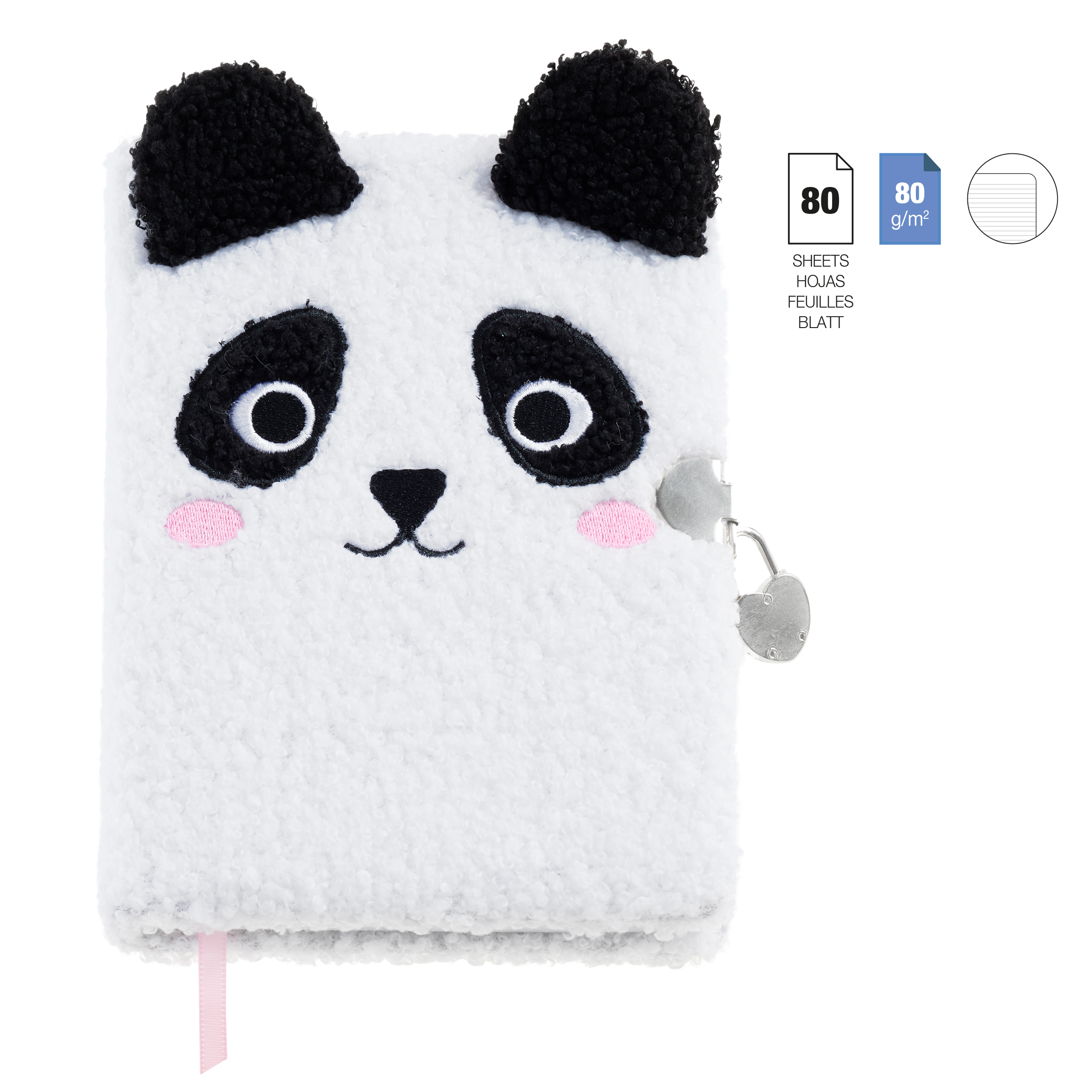 Back2Fun Pluche Dagboek My Secrets Panda 80 vel