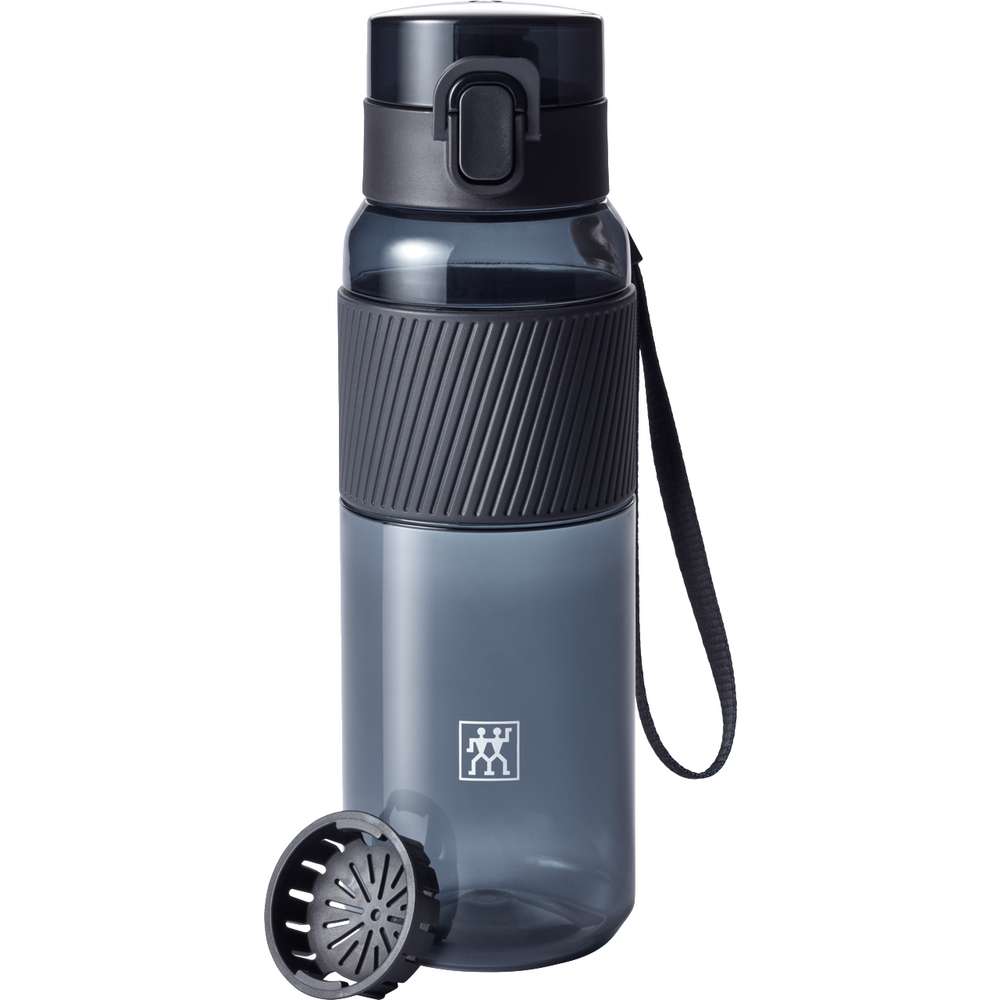 Zwilling Drinkfles Zwart 680ml met Fruitzeefje - Tritan - Lekvrij