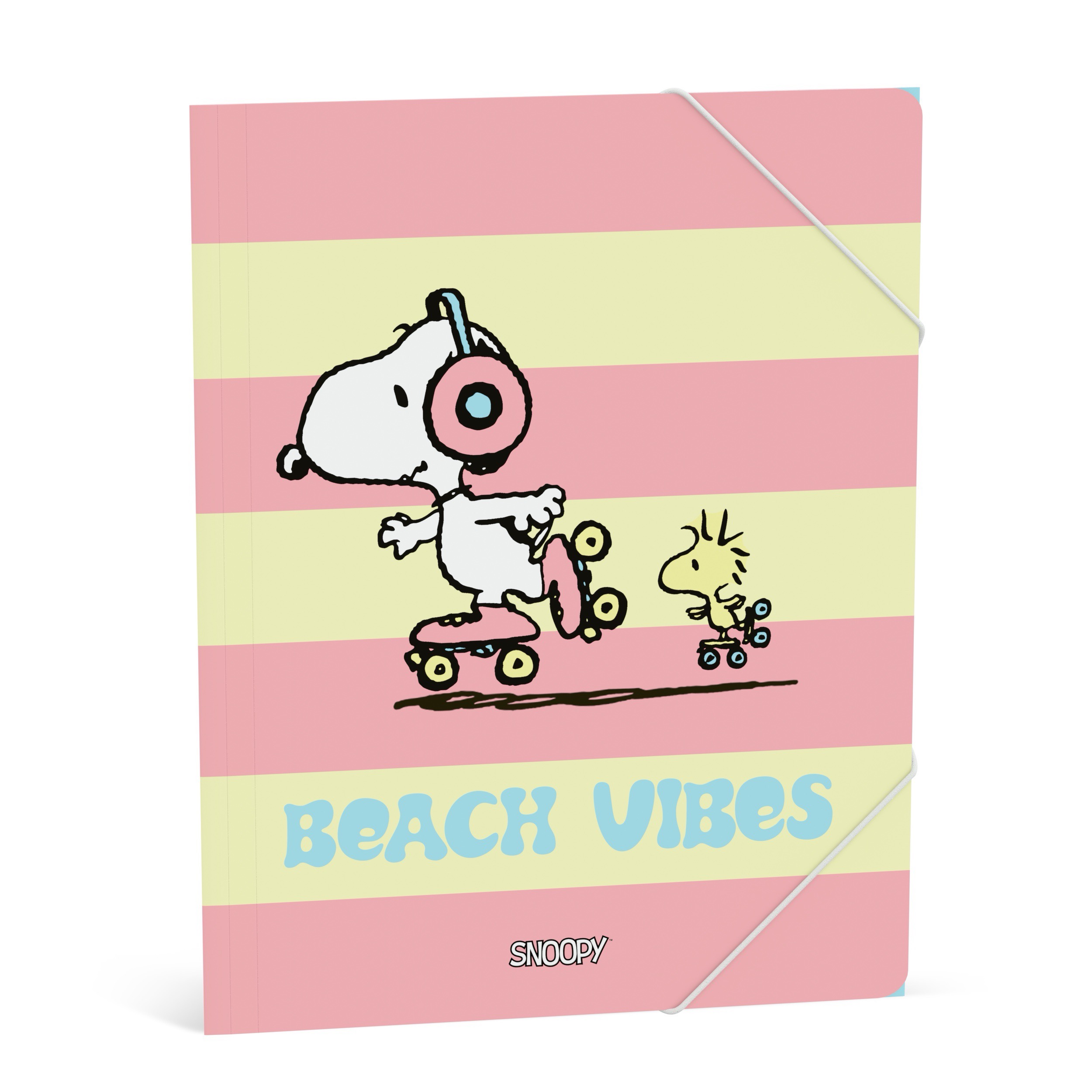 Snoopy Elastomap A4 Roze