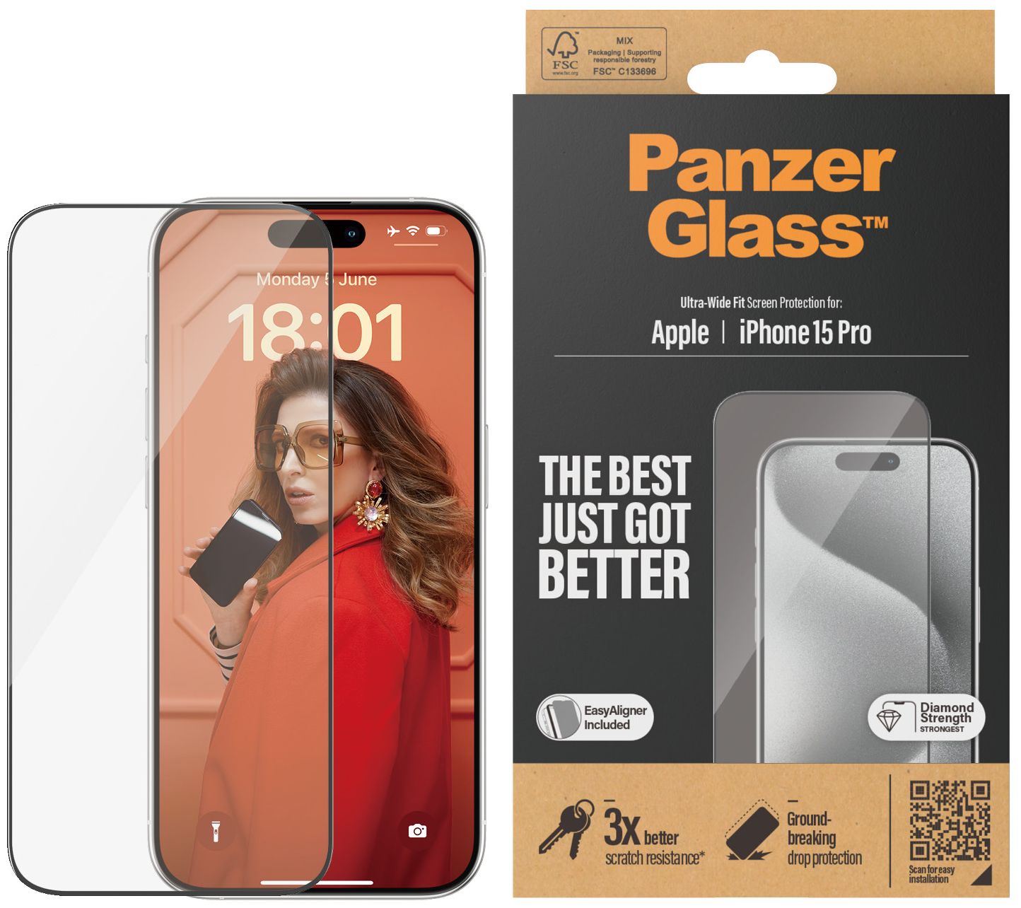 PanzerGlass Apple Iphone 2023 6.1" Pro Ultra-Wide Diamond