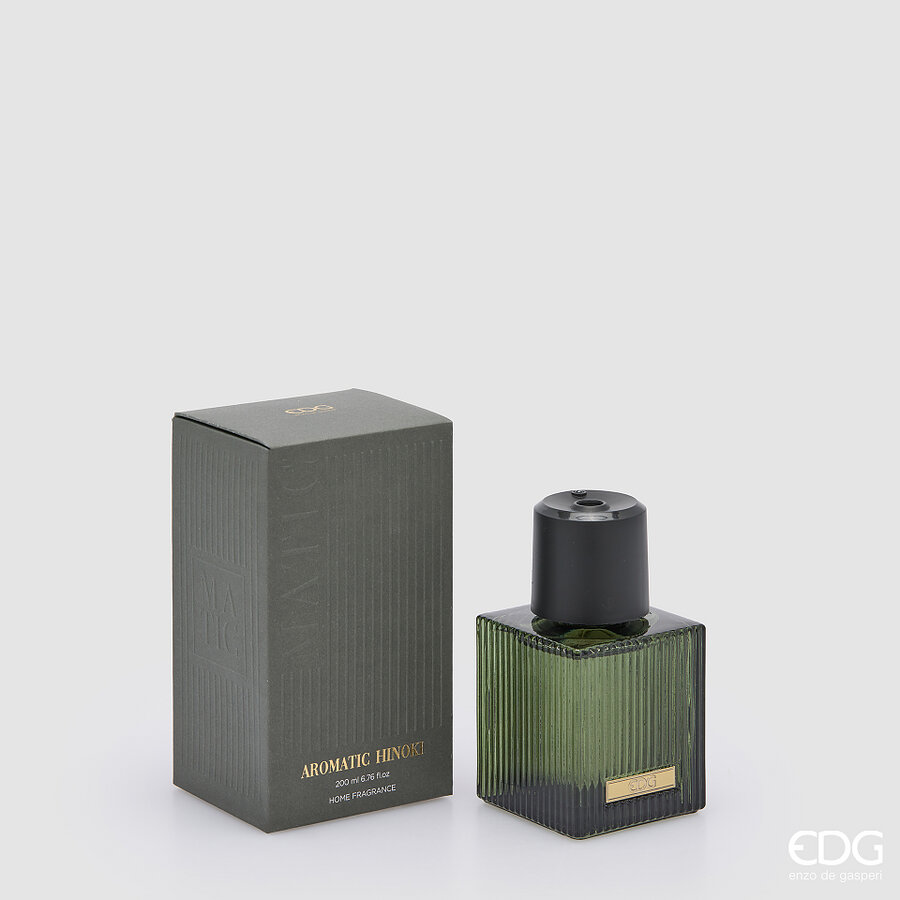 EDG Geurdiffuser USB Matic Quadrato 200ml Aromatic Hinoki - Glas - 7x7x9 cm