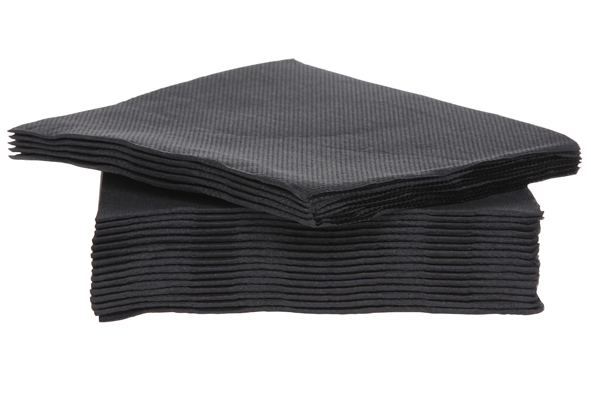 Cosy&Trendy Servet CT Prof 25x25 cm set 40 stuks - Textiel-Touch - Zwart