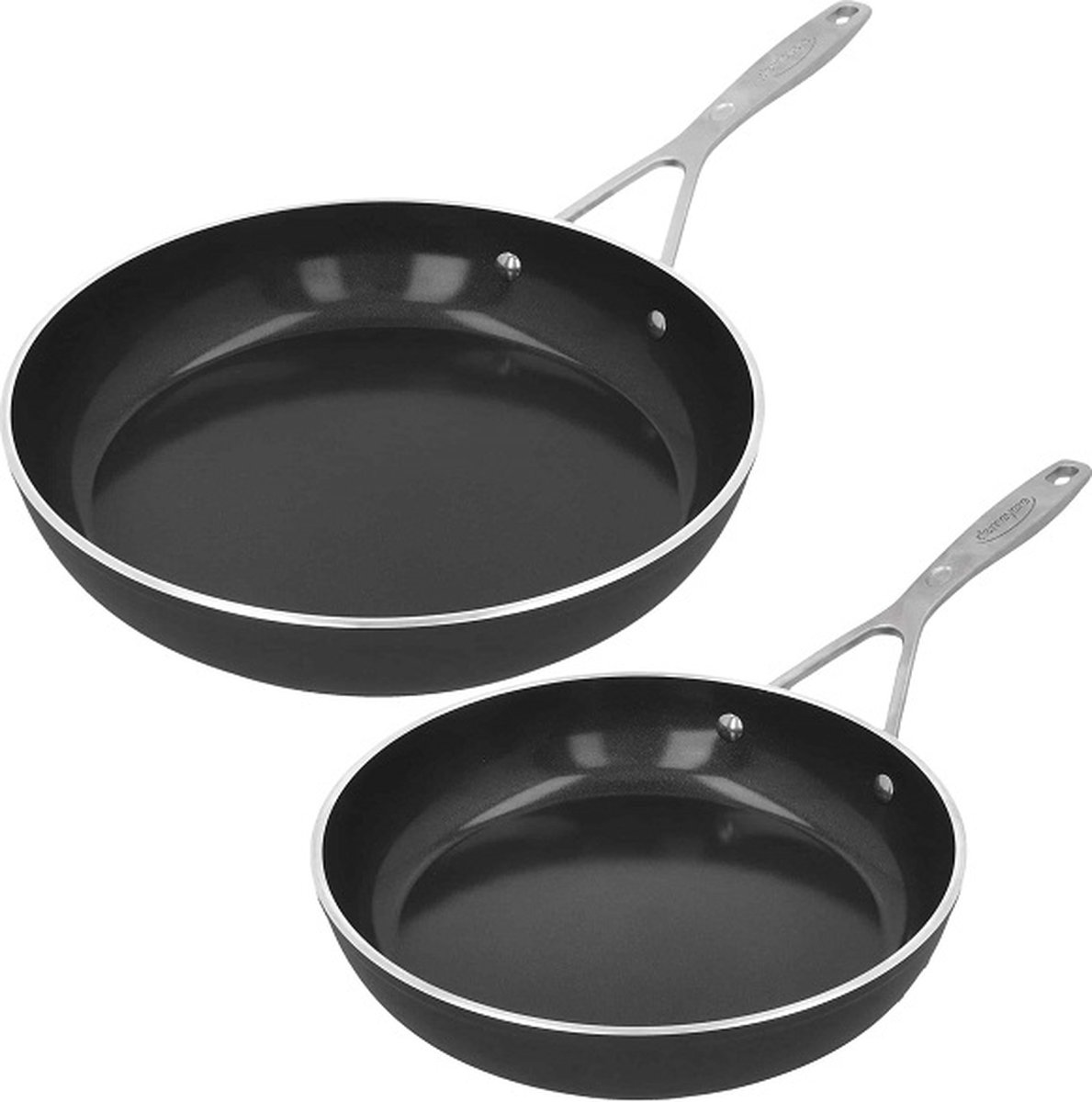 Demeyere Bakpannenset Alu Plus 3 Ceraforce 2-delig - Keramische Antikleef - 24/28cm