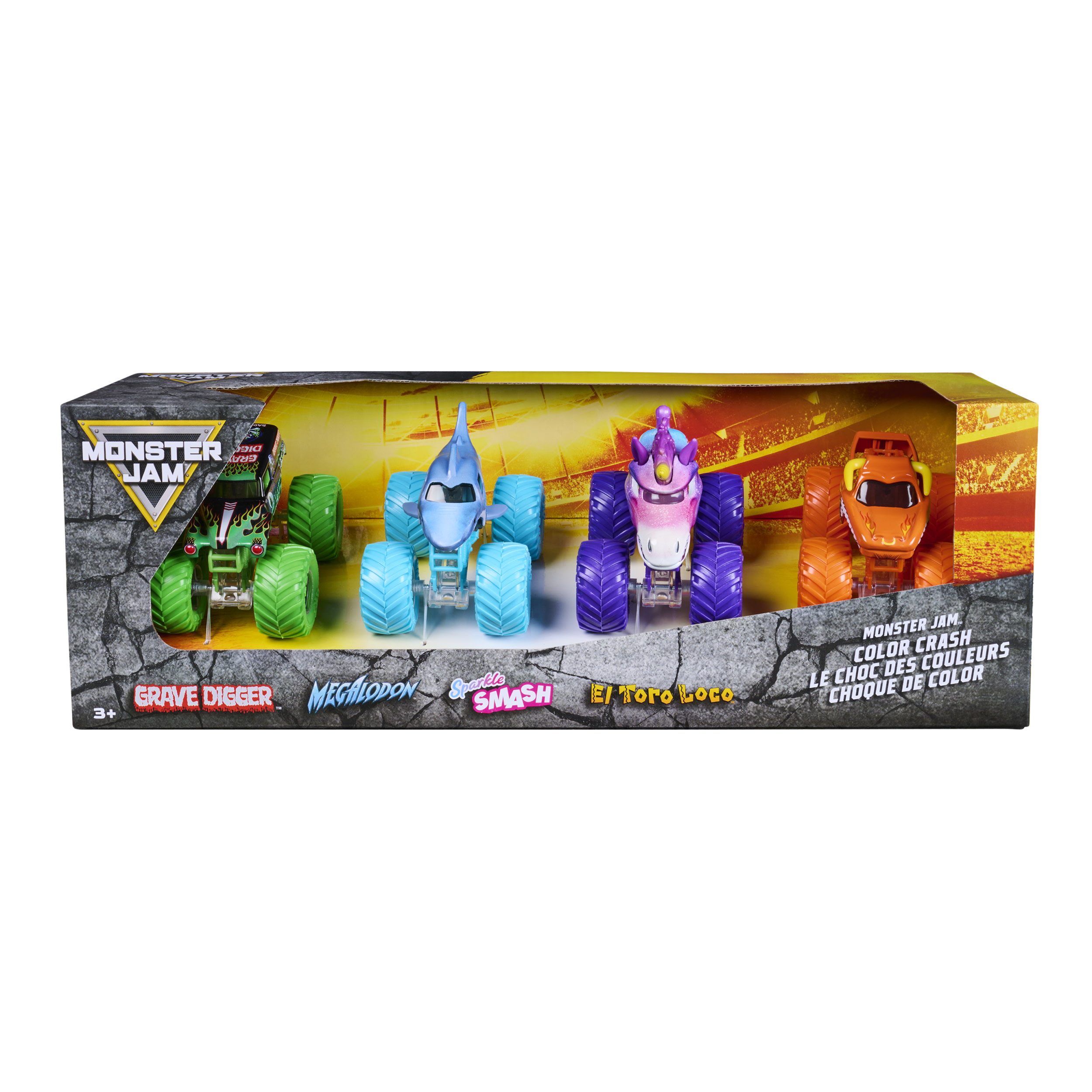 Monster Jam metaal 1:64 - 4 pack