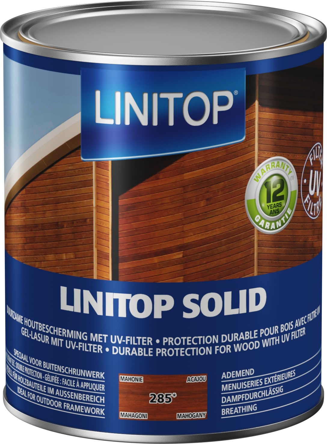 Linitop Solid 1 l Kleur 285 Mahonie