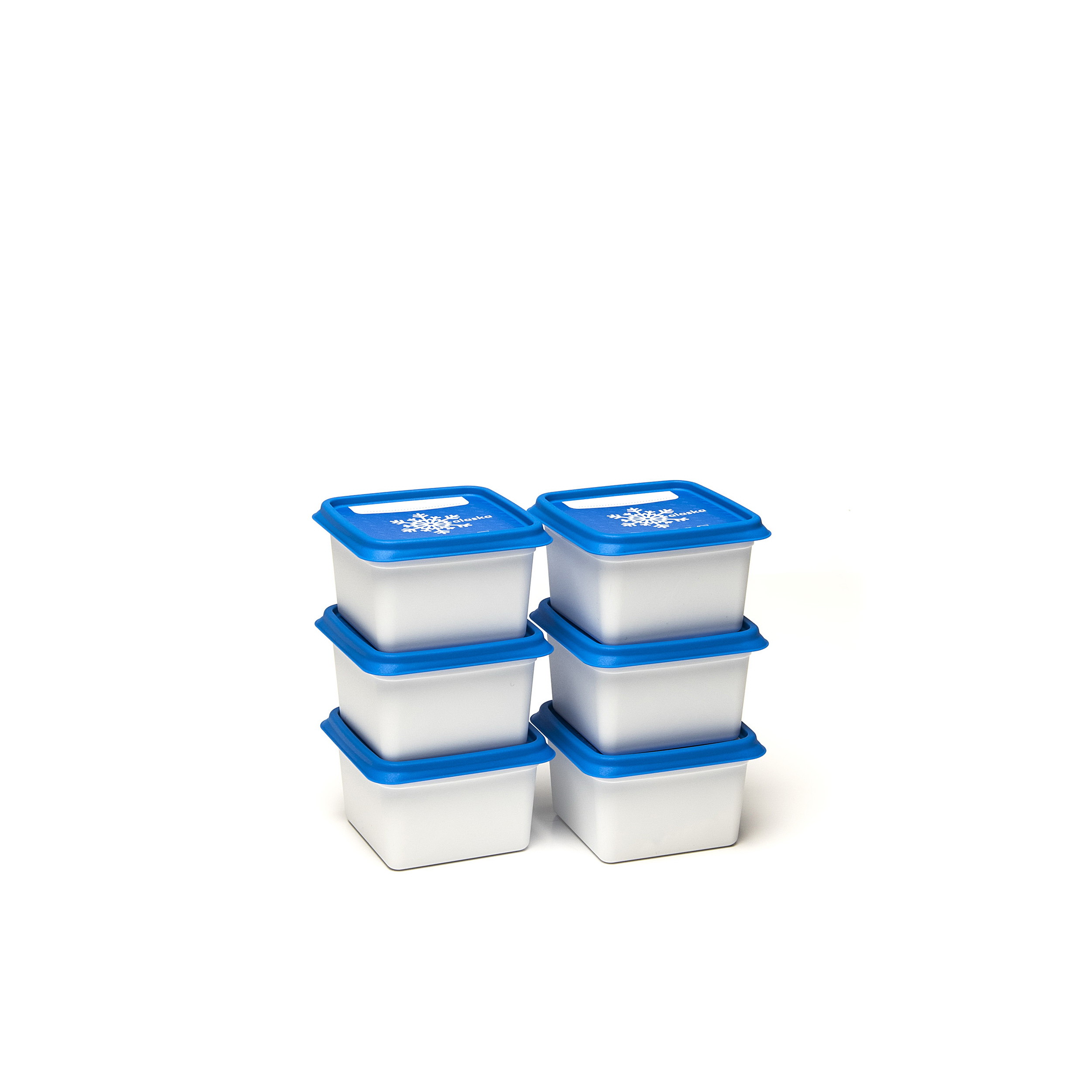 Day To Day Bewaardoos Alaska 200ml set 6 stuks - Wit/Blauw