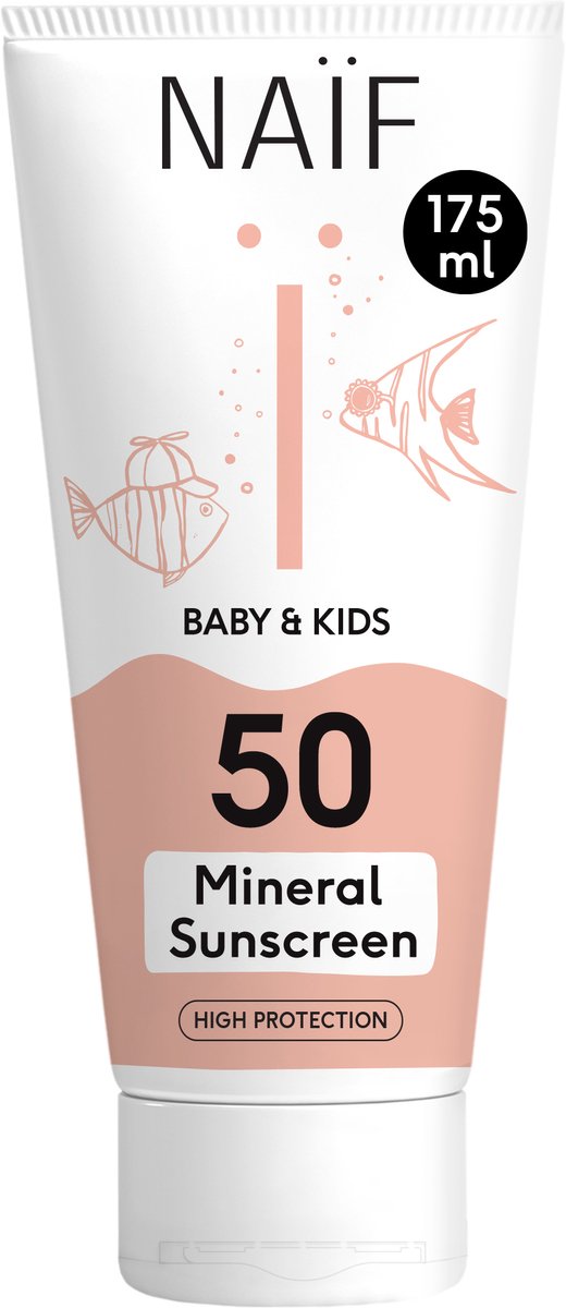 Naif Baby & Kids Zonnecreme Mineral Sunscreen SPF50 175 ml