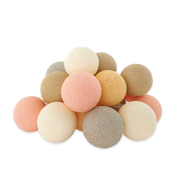 Lifetime Original Slinger 20 Lichtballen Led 1,2 w Cotton Light String Crisp Peach