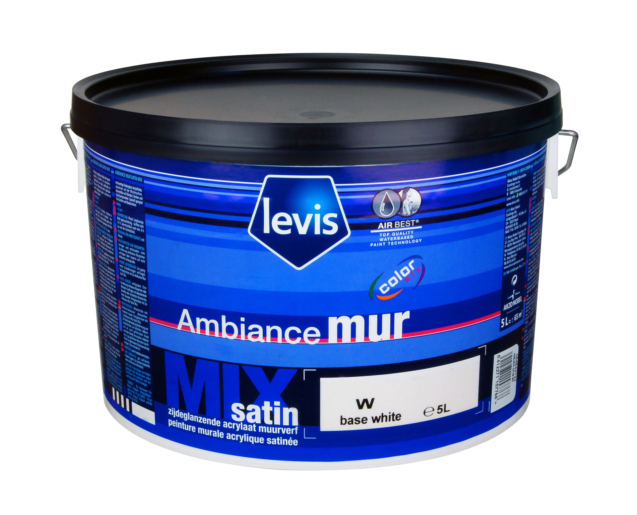 Levis Ambiance Mur Satin Mix Basis Kleur W - 5 l