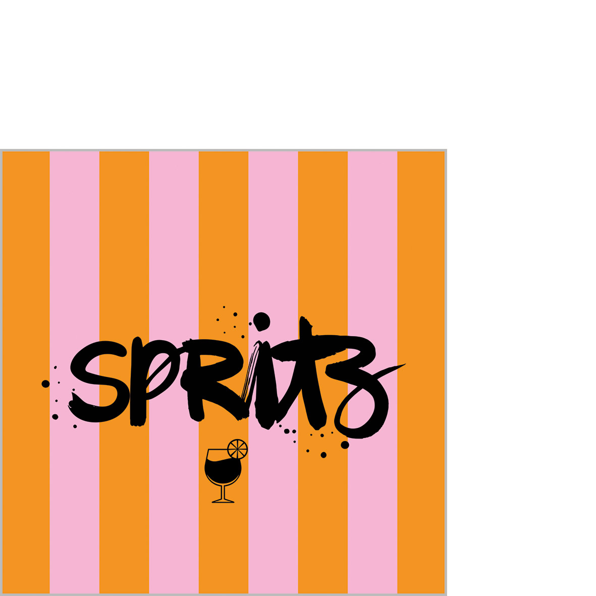 PPD Cocktailservetten 25x25 cm Formart Spritz - 20 stuks