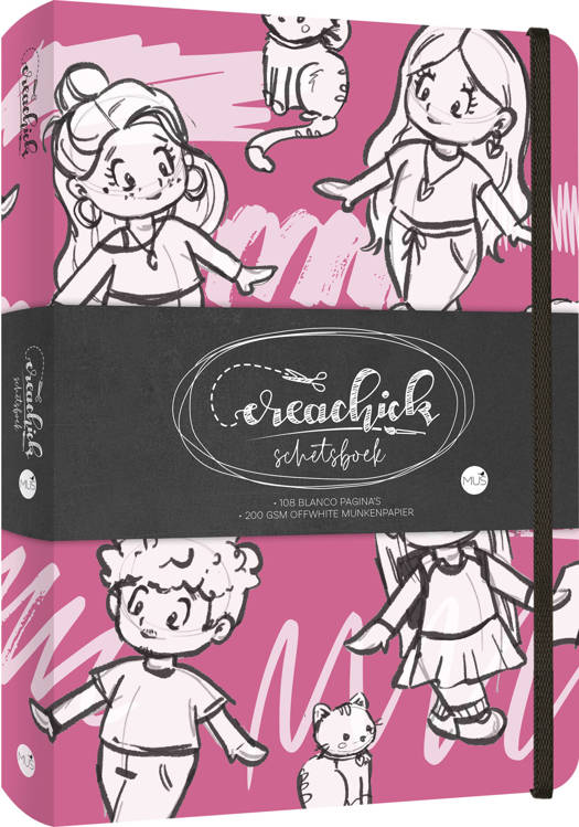 CreaChick Schetsboek Raspberry